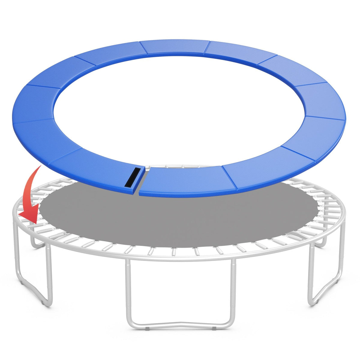 8 Feet Trampoline Pad Replacement Safety Pad with Fixing Straps (Blue) view 4