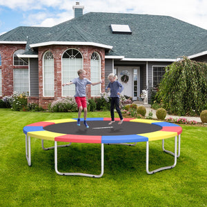 8 Feet Trampoline Spring Safety Cover without Holes-Multicolor view 2
