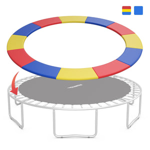 8 Feet Trampoline Spring Safety Cover without Holes-Multicolor view 4