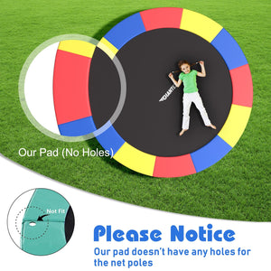 8 Feet Trampoline Spring Safety Cover without Holes-Multicolor view 8