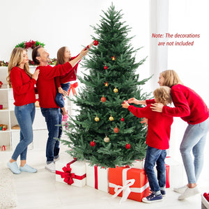 8 FT Pre-Lit Artificial Hinged Xmas Tree with 1480 PVC and PE Branch Tips-XL view 6