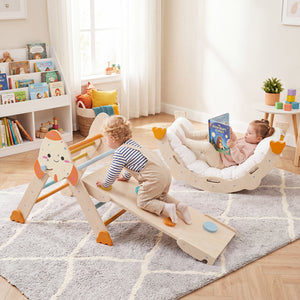 8-in-1 Foldable Climbing Toys for Toddlers Rocket-Themed-Macaron view 2