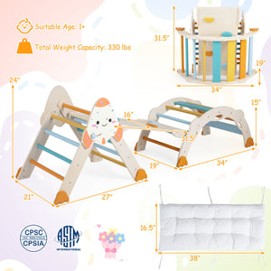 8-in-1 Foldable Climbing Toys for Toddlers Rocket-Themed-Macaron view 4