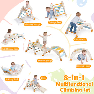 8-in-1 Foldable Climbing Toys for Toddlers Rocket-Themed-Macaron view 5