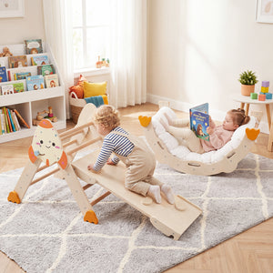 8-in-1 Foldable Climbing Toys for Toddlers Rocket-Themed-Natural view 2