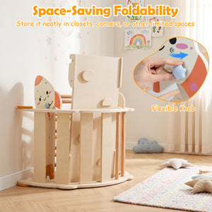8-in-1 Foldable Climbing Toys for Toddlers Rocket-Themed-Natural view 8
