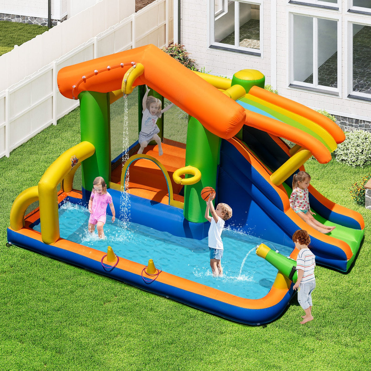 8-in-1 Inflatable Bounce House Water Park without Blower view 2