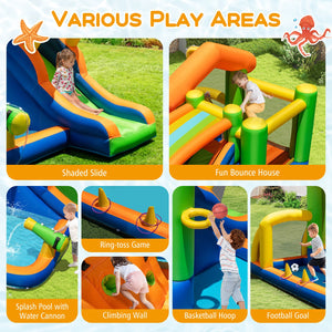 8-in-1 Jumping Castle with Slide and 520W Blower view 6