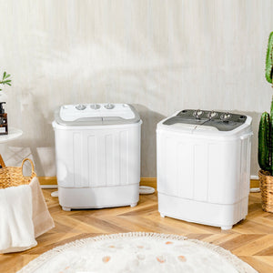 8 Lbs Compact Mini Twin Tub Washing Spiner Machine for Home and Apartment view 3