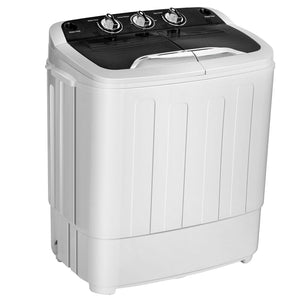 8 Lbs Compact Mini Twin Tub Washing Spiner Machine for Home and Apartment view 4