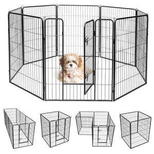 8 Metal Panel Heavy Duty Pet Playpen Dog Fence with Door-48 inches view 3