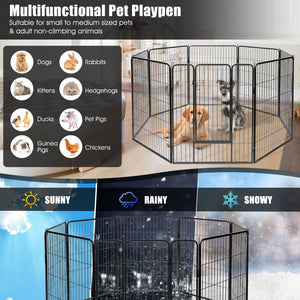 8 Metal Panel Heavy Duty Pet Playpen Dog Fence with Door-48 inches view 5