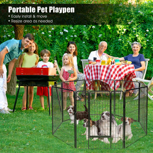 8 Metal Panel Heavy Duty Pet Playpen Dog Fence with Door-48 inches view 7