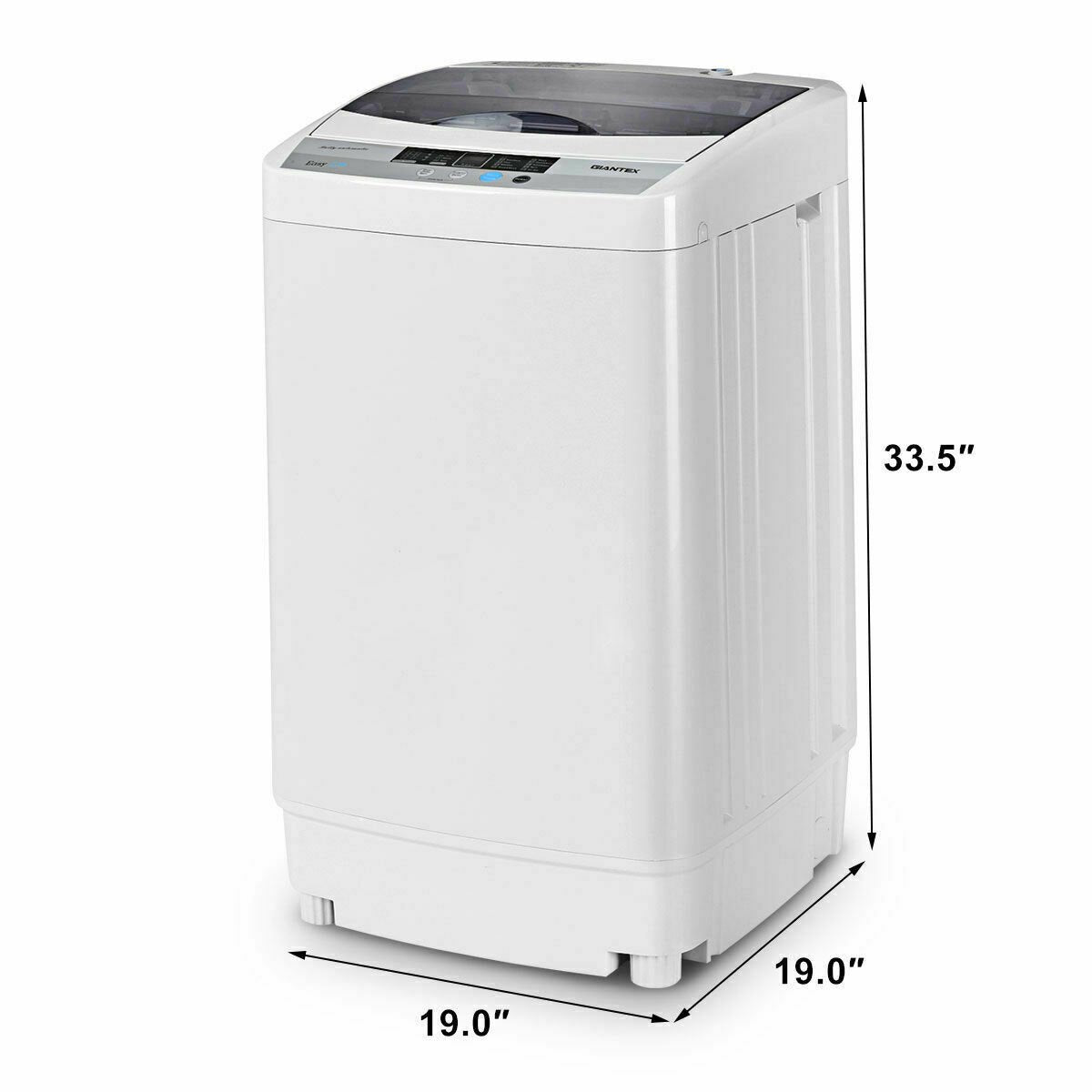 12 lbs Full-automatic Washing Machine with 10 Wash Programs view 4
