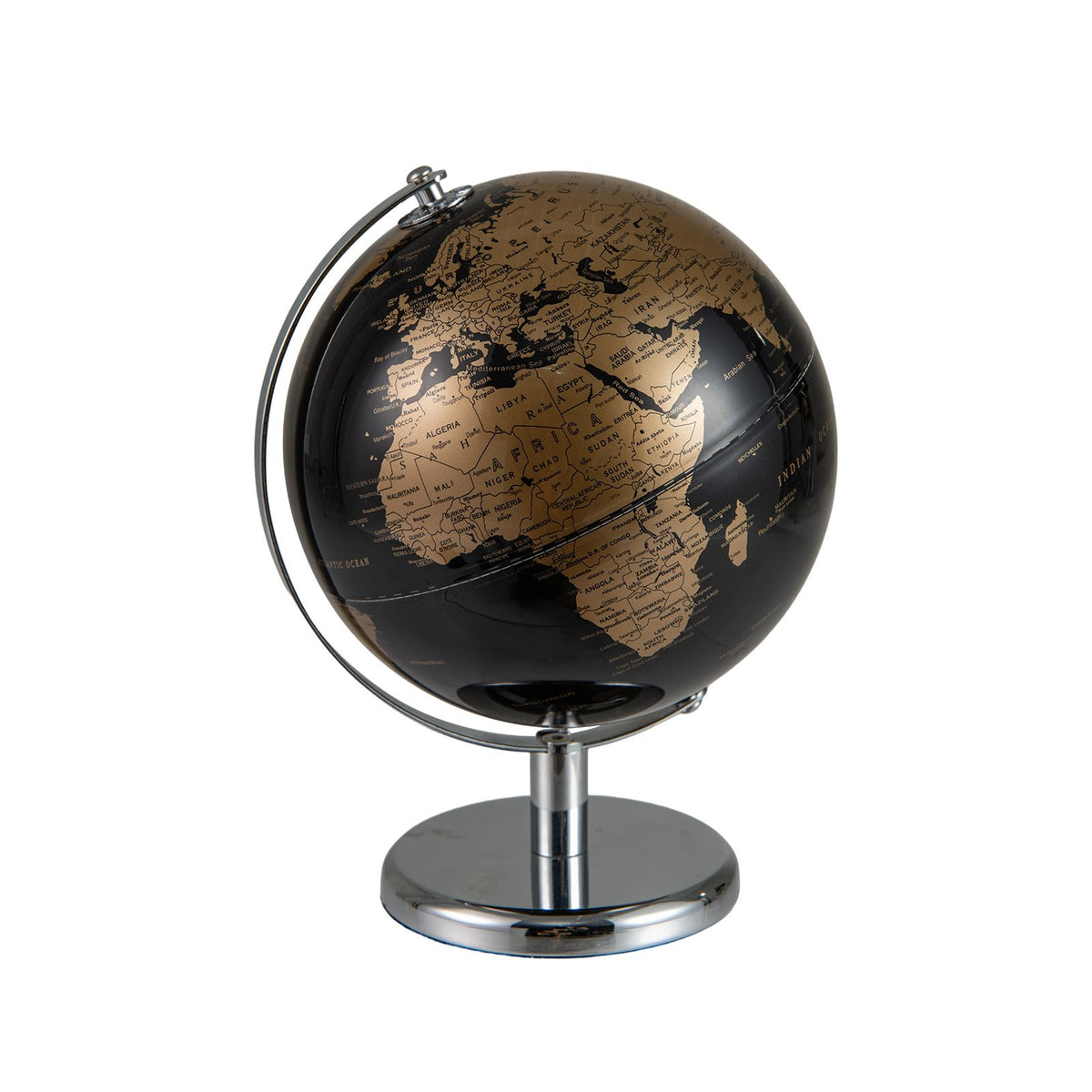 8 inches World Globe Modern Decorative Tabletop Earth Globe-Golden