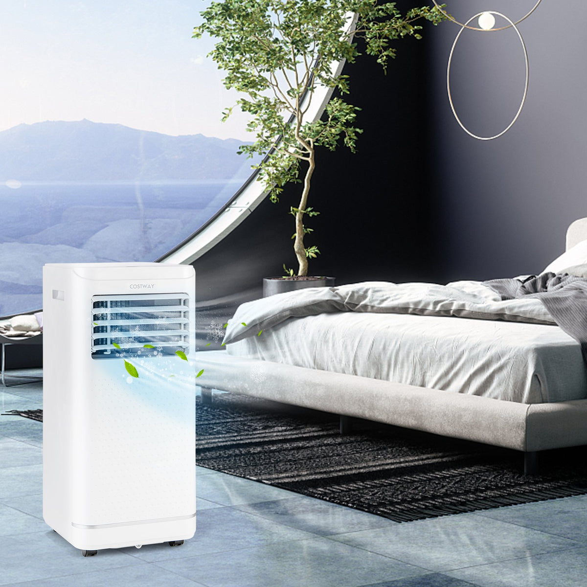 10000 BTU Portable Air Conditioner with Dehumidifier and Fan Mode view 2