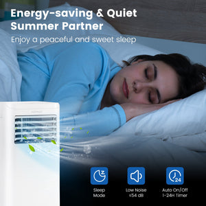 8000 BTU Portable Air Conditioner with Dehumidifier and Fan Mode view 6