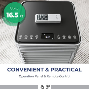8000 BTU 3-in-1 Air Cooler with Dehumidifier and Fan Mode-Black view 7