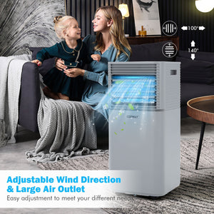 8000 BTU 3-in-1 Air Cooler with Dehumidifier and Fan Mode-Gray view 6