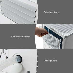8000 BTU 3-in-1 Portable Air Conditioner with Remote Control-White view 9