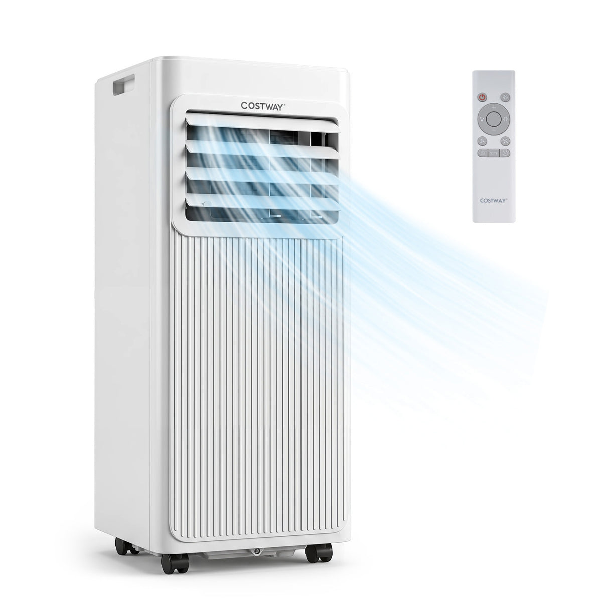 8000 BTU Portable AC with Sleep Mode and Window Kit Cools 350 Sq.Ft-White