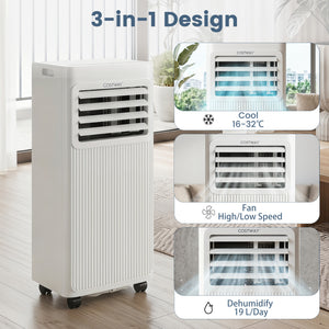 8000 BTU Portable AC with Sleep Mode and Window Kit Cools 350 Sq.Ft-White view 7