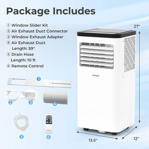 8000 BTU Portable Air Conditioner 3 in 1 Floor AC Unit view 3