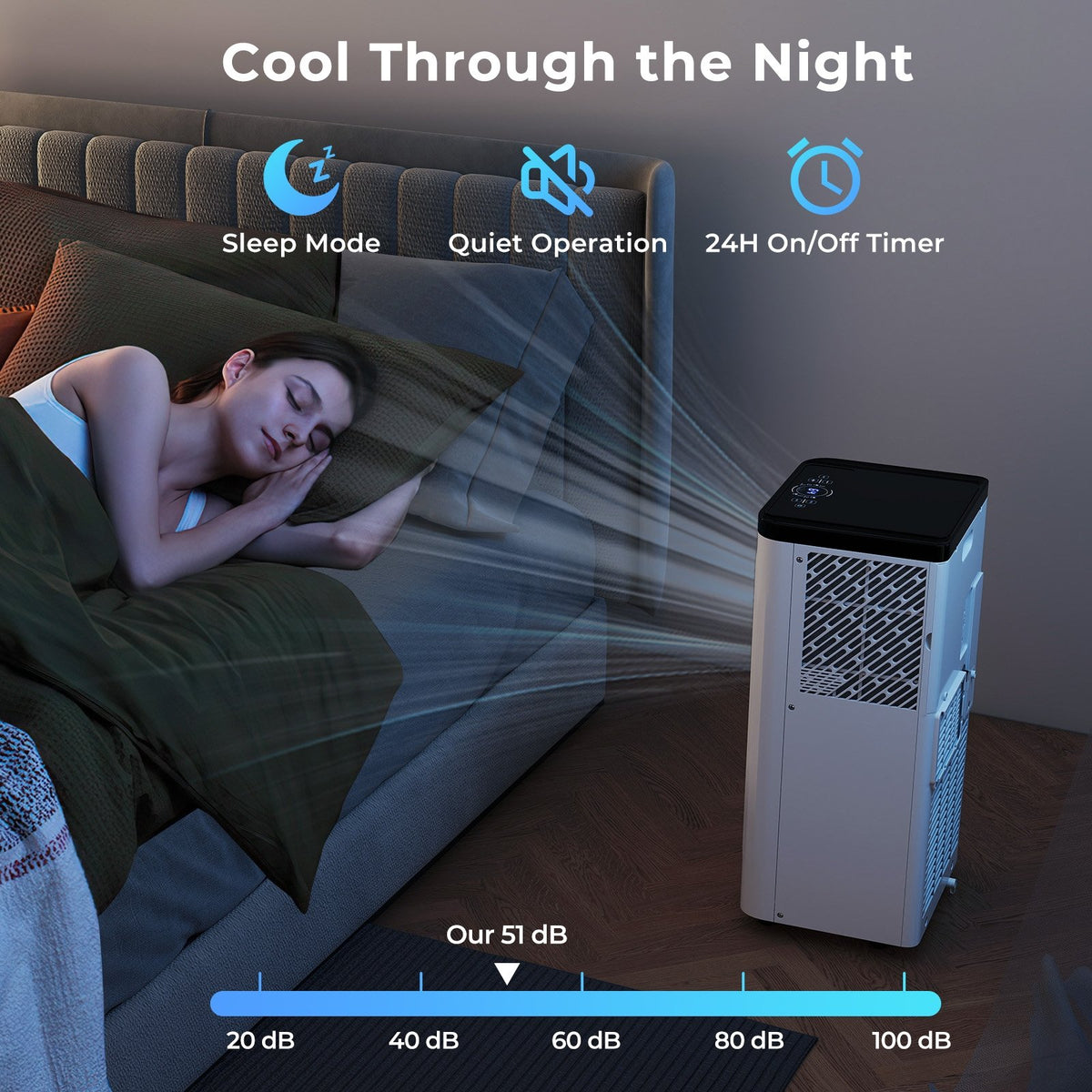 8000 BTU Portable Air Conditioner 3 in 1 Floor AC Unit view 5