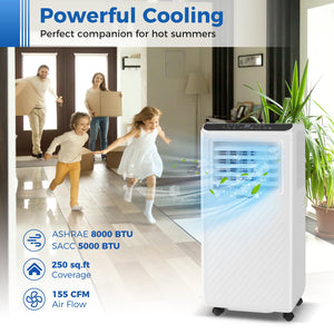 8000 BTU Portable Air Conditioner 3 in 1 Floor AC Unit with Fan and Dehumidifier view 2