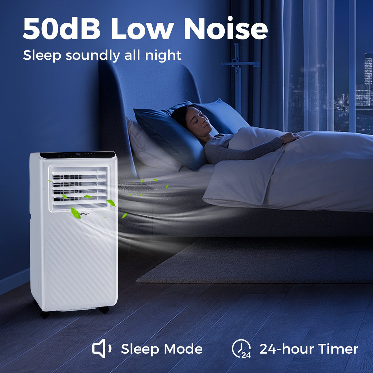 8000 BTU Portable Air Conditioner 3 in 1 Floor AC Unit with Fan and Dehumidifier view 7