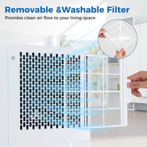 8000 BTU Portable Air Conditioner 3 in 1 Floor AC Unit with Fan and Dehumidifier view 8