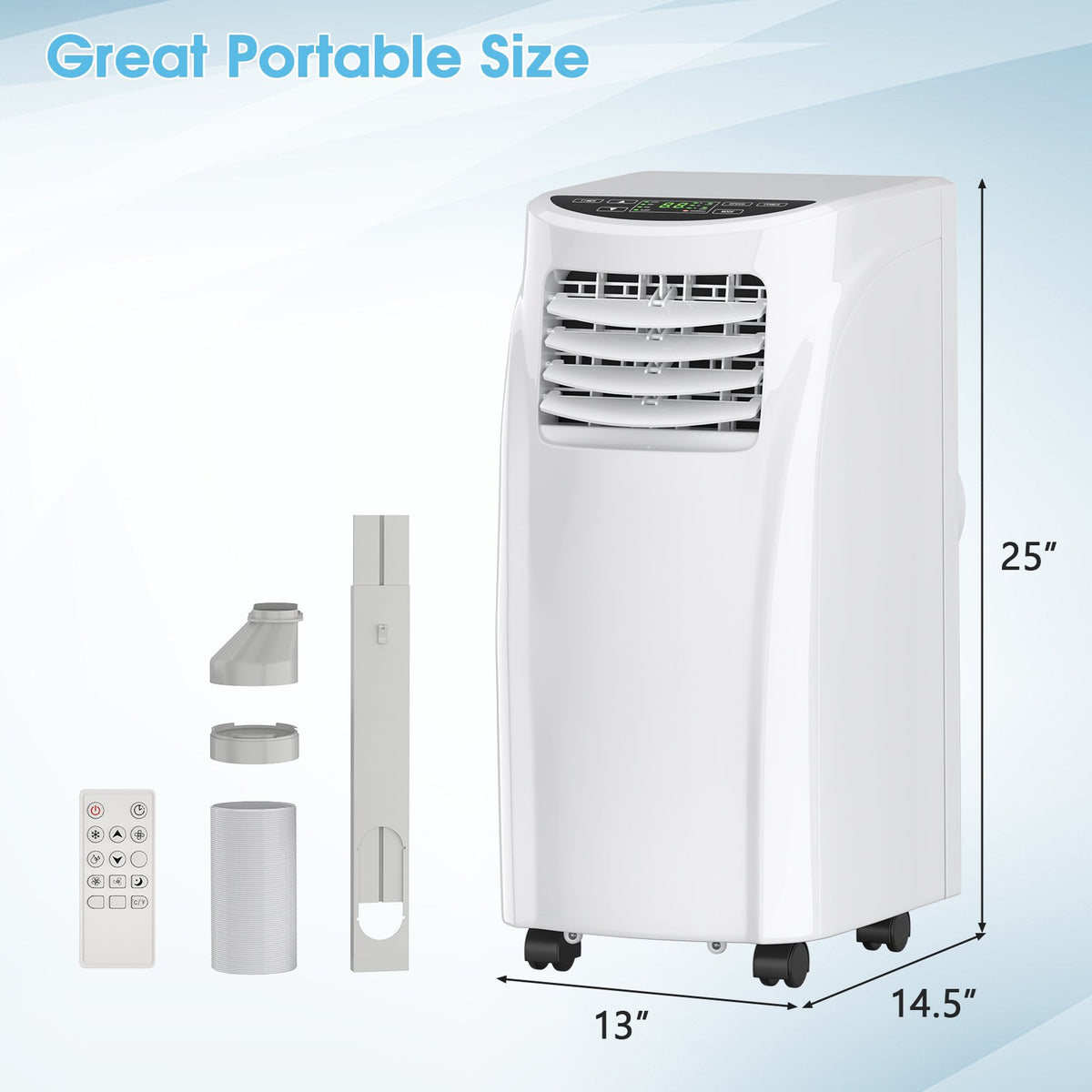8000 BTU Portable Air Conditioner with Dehumidifier Function and Sleep Mode view 5