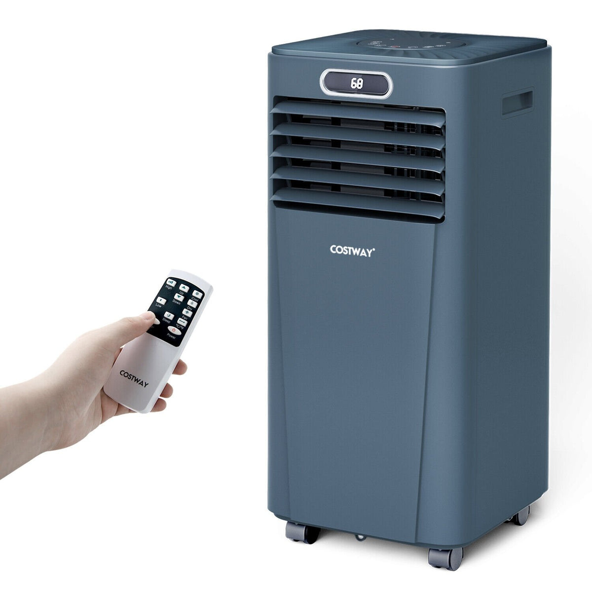 8000BTU 3-in-1 Portable Air Conditioner with Remote Control-Dark Blue view 4