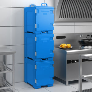 81 Quart Capacity End-loading Insulated Food Pan Carrier with Handles-Navy view 6