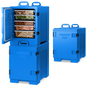 81 Quart Capacity End-loading Insulated Food Pan Carrier with Handles-Navy view 7