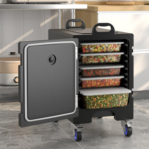 81 Quart Capacity End-loading Insulated Food Pan Carrier with Wheels view 2