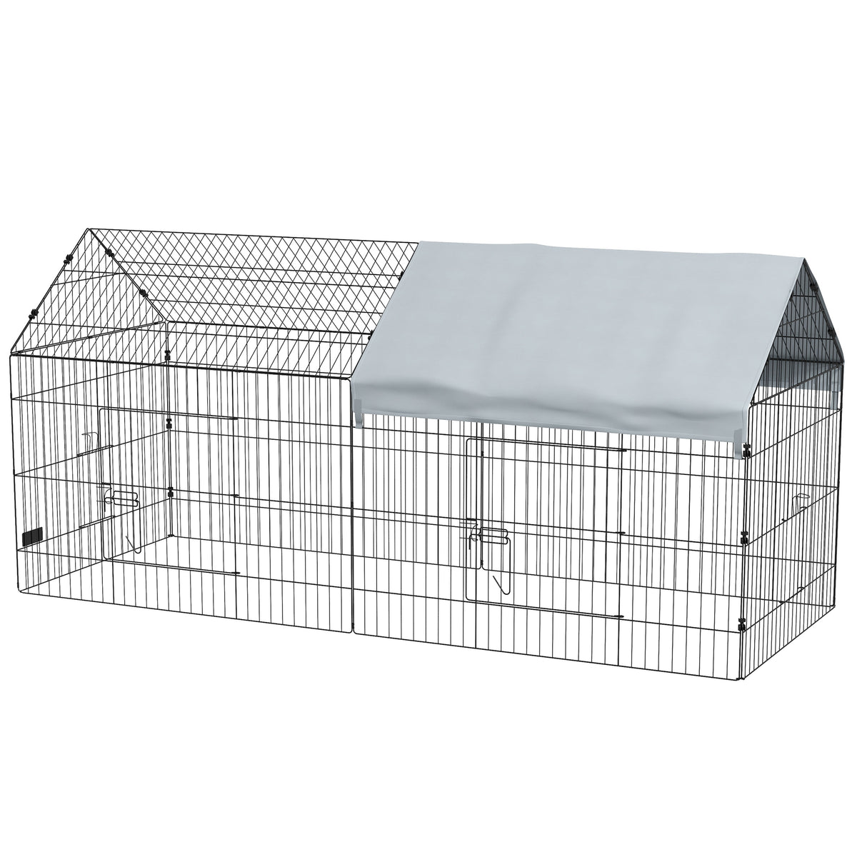 73" Small Animal Cage with Roof, Indoor/Outdoor Use,  for Chicken, Rabbits, Chinchillas