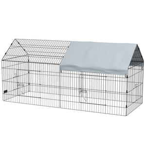 73" Small Animal Cage with Roof, Indoor/Outdoor Use,  for Chicken, Rabbits, Chinchillas