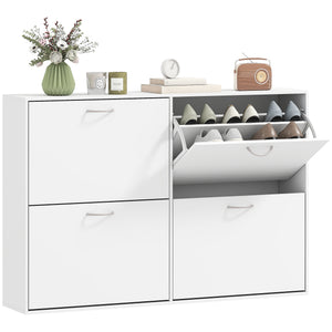 Flip Down Shoe Storage, Multi Cabinet, Wooden Shoe Rack, Entryway Shelf, 4 Drawer Organizer – view 8