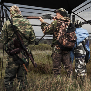 82 Inch Tall Hunting Blind 270° One Way See Through Ground Tent for 3-4 People view 2