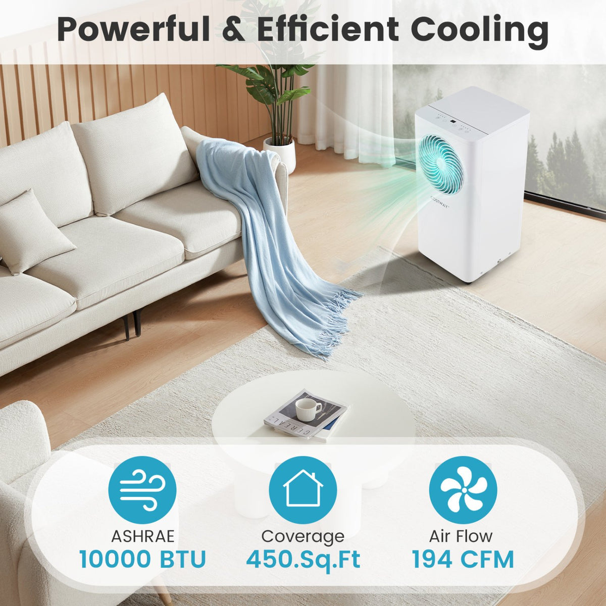 8200/10000 BTU Portable Air Conditioner 3-in-1 Stand up AC Unit with Dehumidifier-10000 BTU view 5
