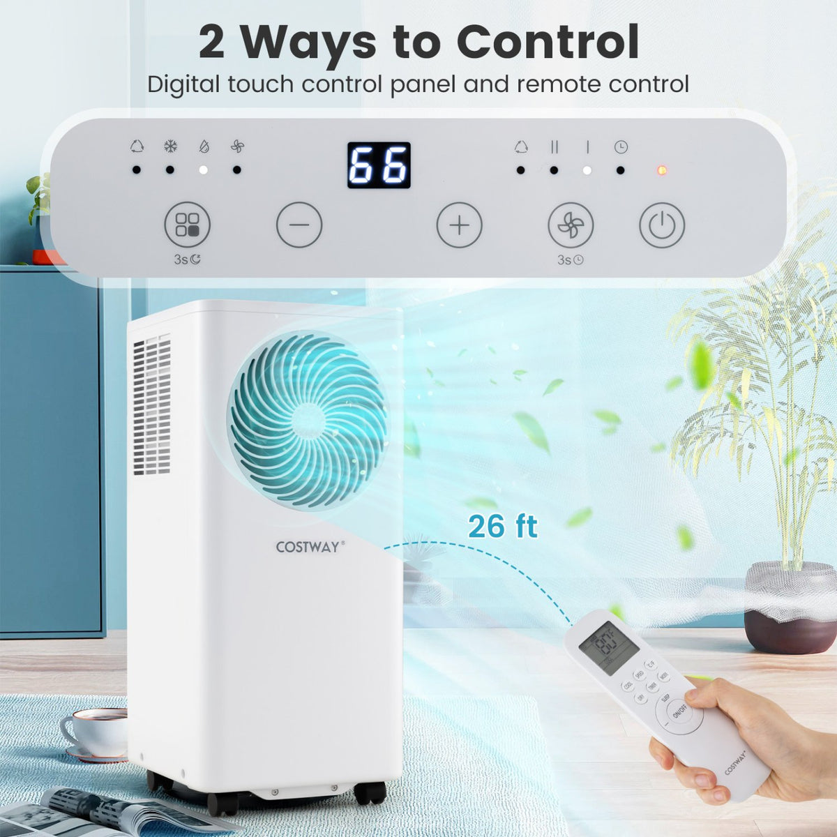 8200/10000 BTU Portable Air Conditioner 3-in-1 Stand up AC Unit with Dehumidifier-10000 BTU view 7