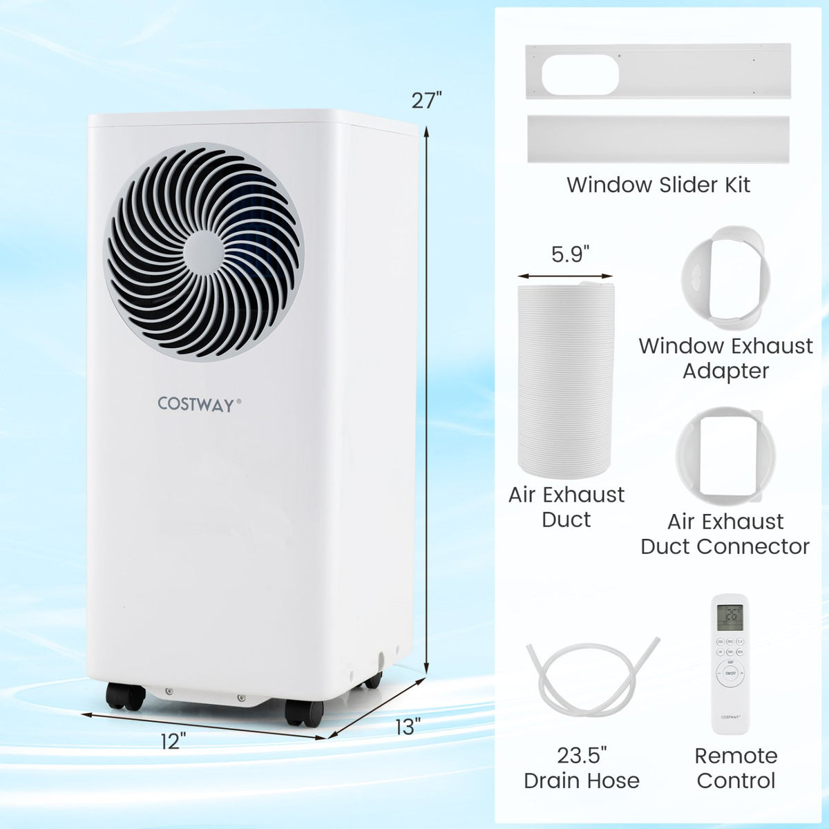 8200/10000 BTU Portable Air Conditioner 3-in-1 Stand up AC Unit with Dehumidifier-8200 BTU view 4