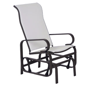 Patio Glider with Breathable Mesh Fabric, Outdoor Glider Chair, Garden Rocking Gliding Seat for Patio – view 2
