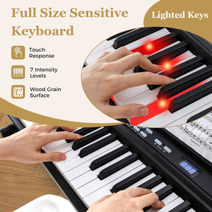 88-Key Electric Piano Keyboard with Adjustable Stand and, Portable Bag-Black view 5