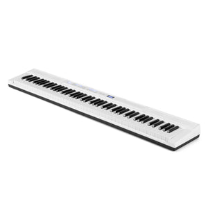 88-Key Electric Piano Keyboard with Adjustable Stand and, Portable Bag-White view 3