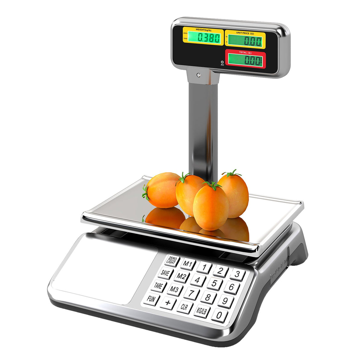 88lb Price Computing Scale with Pole Dual LCD Display Digital Commercial Food Scale view 3