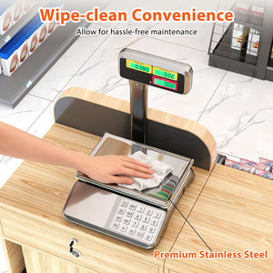 88lb Price Computing Scale with Pole Dual LCD Display Digital Commercial Food Scale view 9