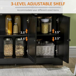 Modern Sideboard Cabinet, Buffet Cabinet with 2 Drawers and Adjustable Shelves – view 4