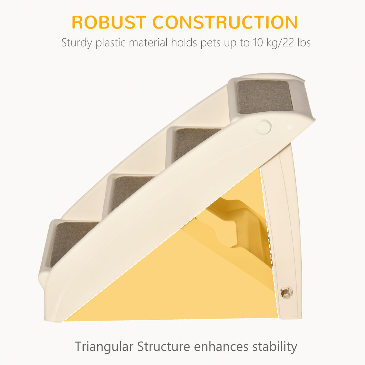 4-Level Portable Dog Stairs, Foldable Dog Steps for Small Dogs, Lightweight Cat Steps – view 5